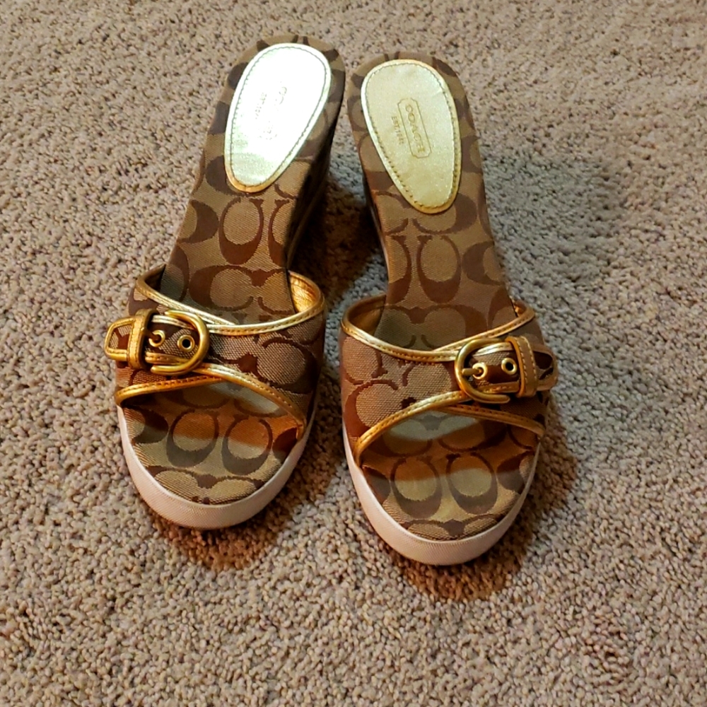 COACH WEDGE SANDALS